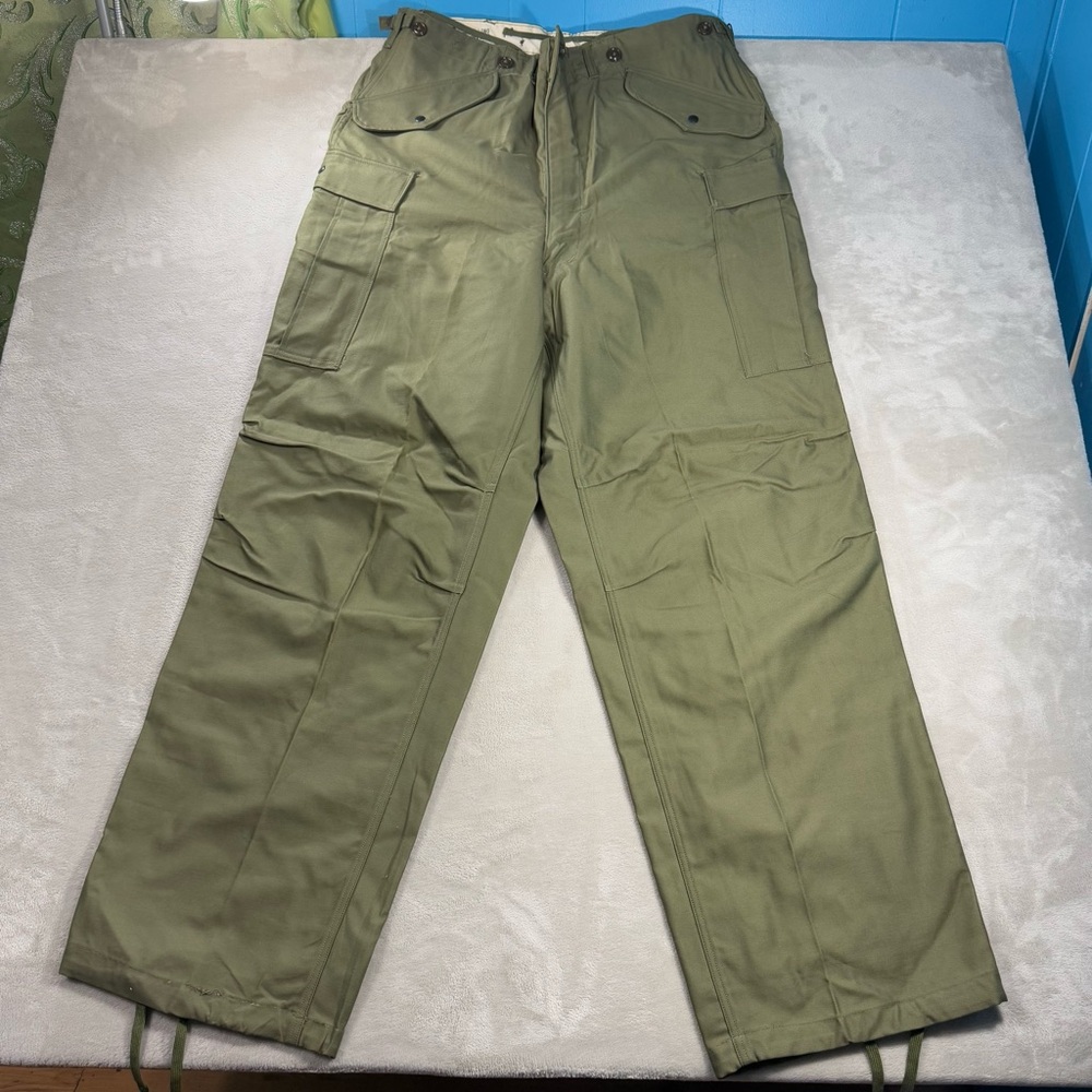 U.S. Army Wool Cargo Pants Men's Sz M 55-T-95000-15 Khaki Green Field Trousers